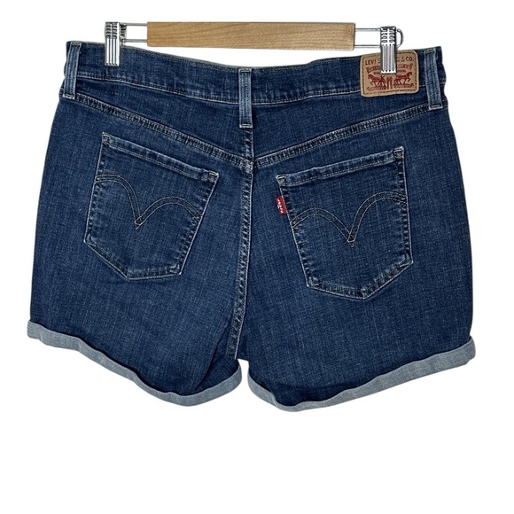 Levi's Other - Levi's‎ Shorts Women's Size 32 Blue Mid Rise Stretch Cuffed Mid Length Classic